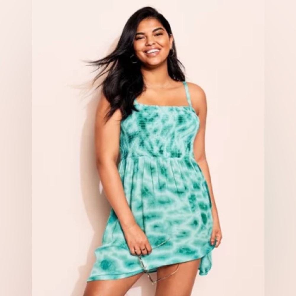 Adore Me Bebe Teal Aqua Dress Coverup, Size 4X, NWT